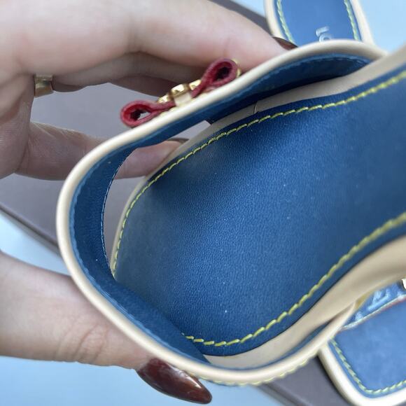 Louis Vuitton Blue Monogram Denim Kitten Heels Mules Slides Size EU 36 - Picture 7 of 11